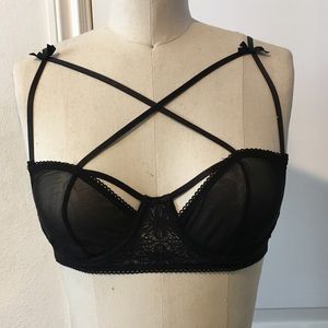 For Love & Lemons Cross Your Heart Bra S